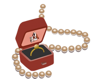 pearl necklace and ring